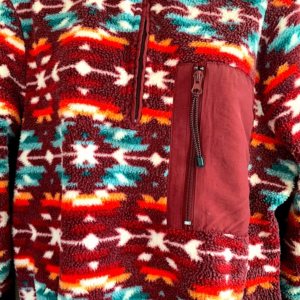 Pacsun Comfy Fuzzy Southwestern Patterned Jacket … - image 3